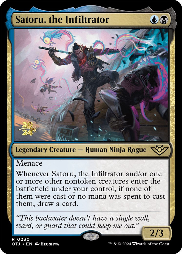 Satoru, the Infiltrator [Outlaws of Thunder Junction Prerelease Promos] | L.A. Mood Comics and Games