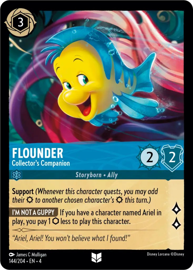 Flounder - Collector's Companion (144/204) [Ursula's Return] | L.A. Mood Comics and Games
