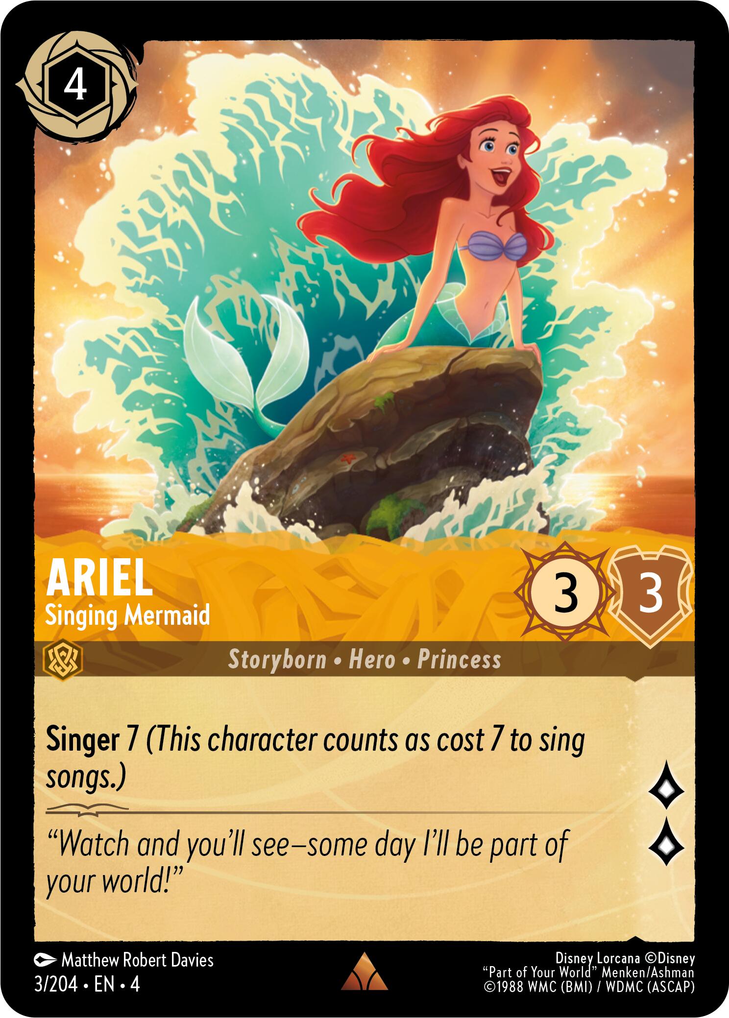 Ariel - Singing Mermaid (3/204) [Ursula's Return] | L.A. Mood Comics and Games