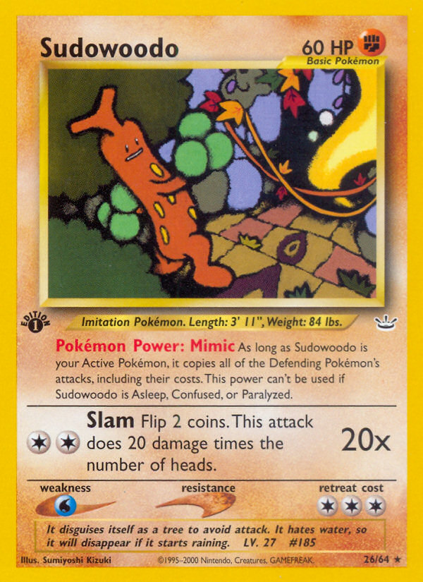 Sudowoodo (26/64) [Neo Revelation 1st Edition] | L.A. Mood Comics and Games