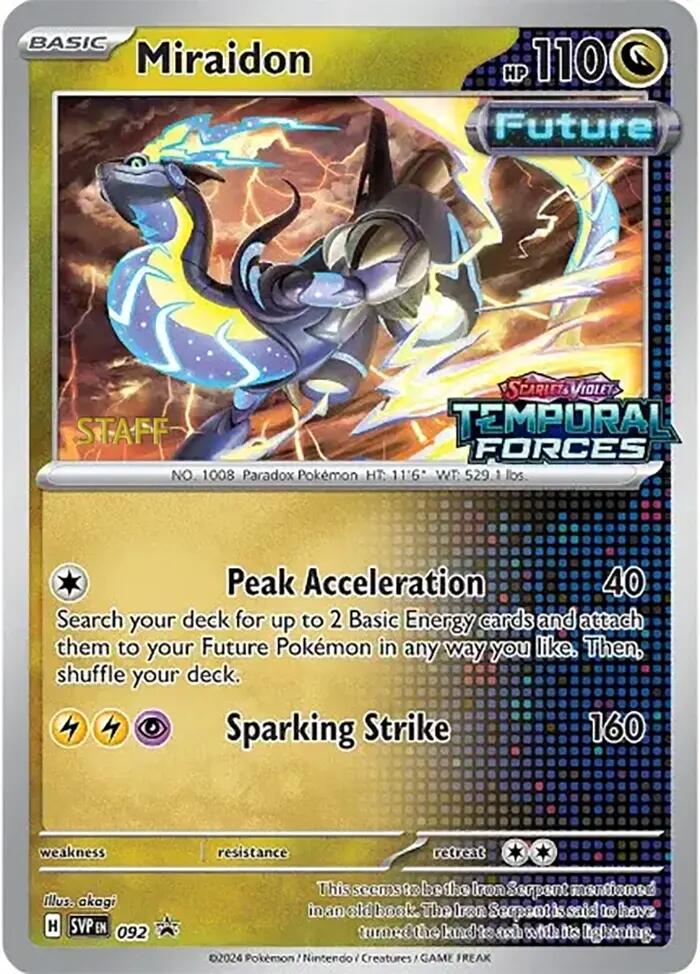 Miraidon (092) (Stamped) (Staff) [Scarlet & Violet: Black Star Promos] | L.A. Mood Comics and Games