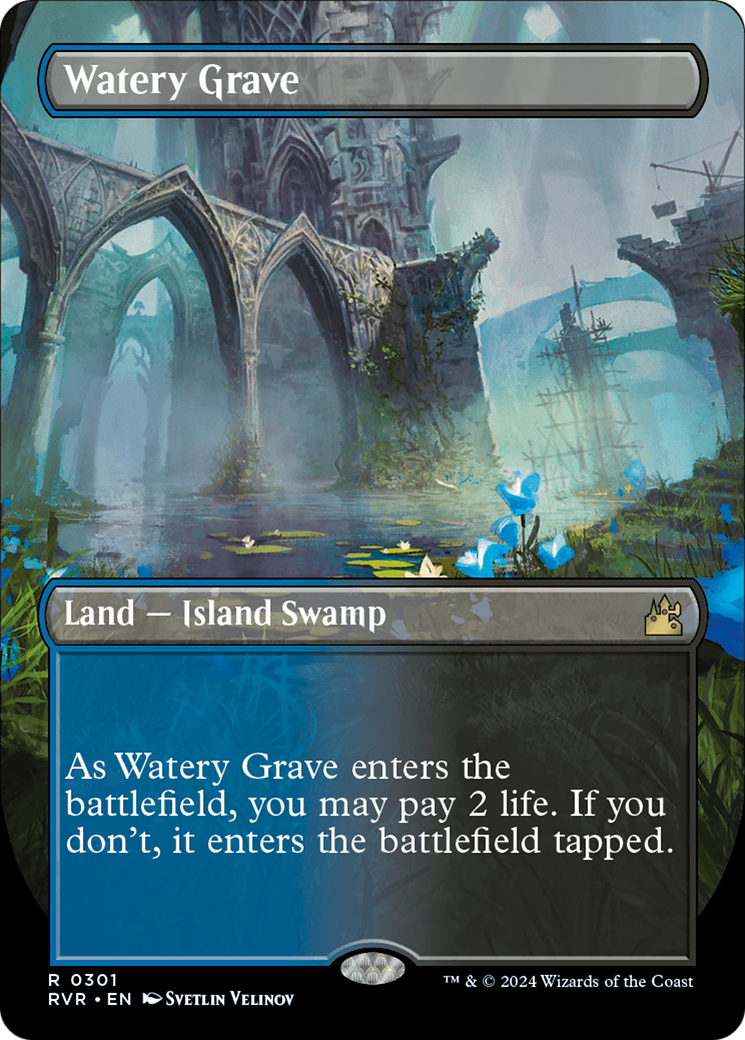 Watery Grave (Borderless) [Ravnica Remastered] | L.A. Mood Comics and Games
