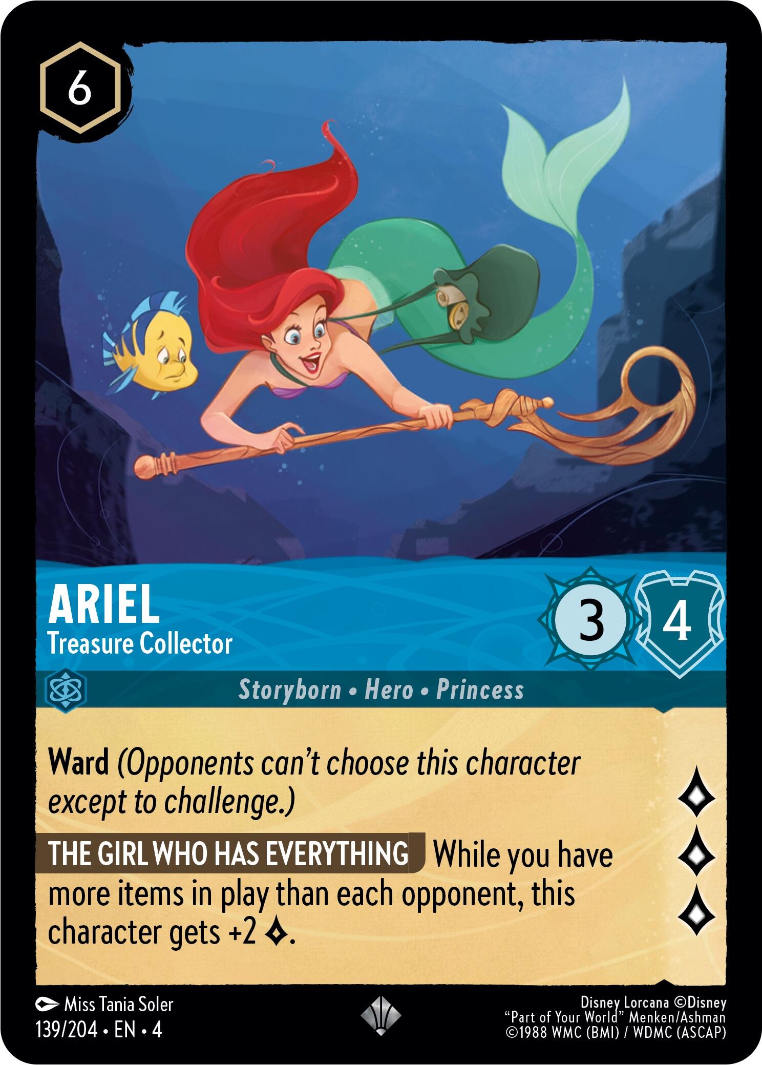 Ariel - Treasure Collector (139/204) [Ursula's Return] | L.A. Mood Comics and Games