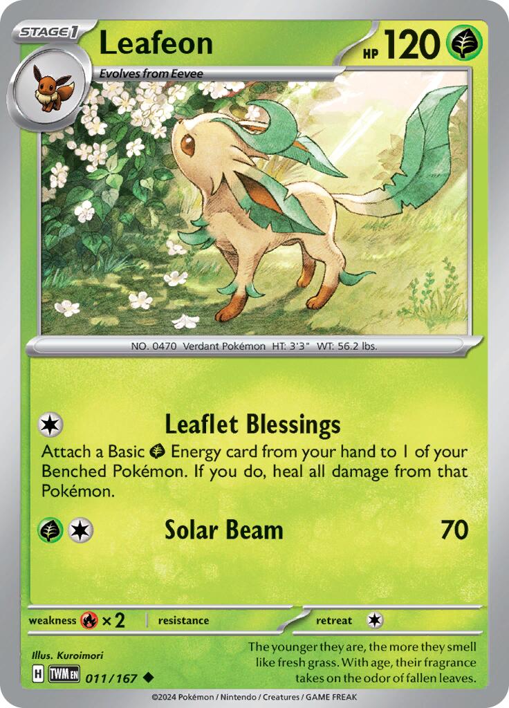 Leafeon (011/167) [Scarlet & Violet: Twilight Masquerade] | L.A. Mood Comics and Games