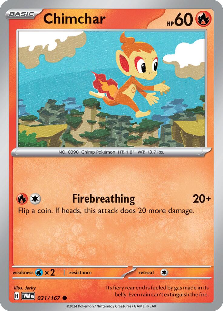 Chimchar (031/167) [Scarlet & Violet: Twilight Masquerade] | L.A. Mood Comics and Games