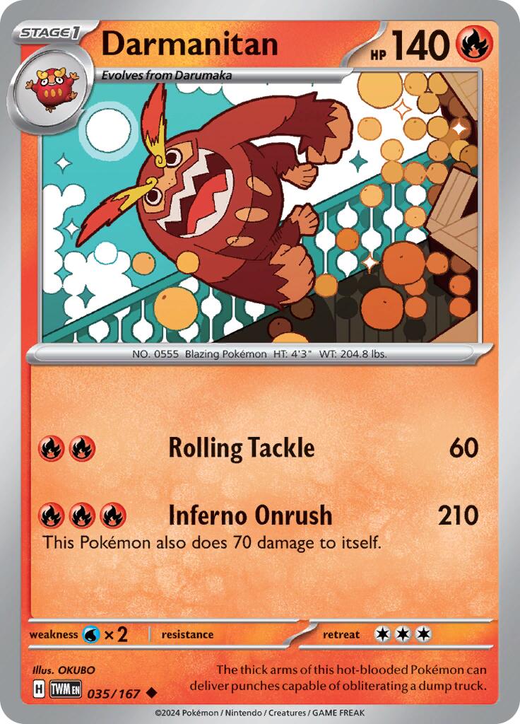 Darmanitan (035/167) [Scarlet & Violet: Twilight Masquerade] | L.A. Mood Comics and Games
