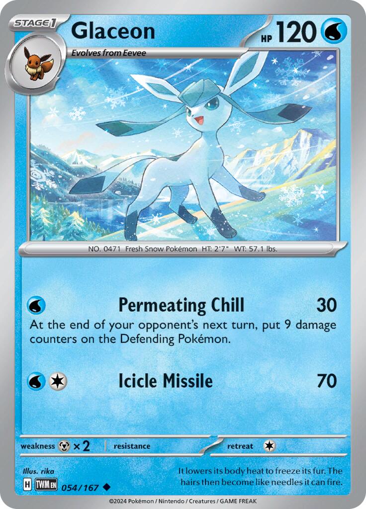 Glaceon (054/167) [Scarlet & Violet: Twilight Masquerade] | L.A. Mood Comics and Games