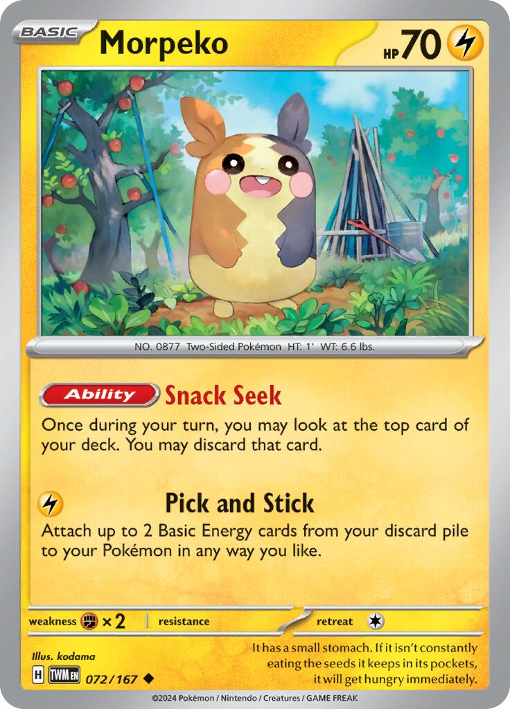 Morpeko (072/167) [Scarlet & Violet: Twilight Masquerade] | L.A. Mood Comics and Games