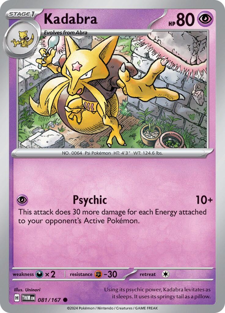 Kadabra (081/167) [Scarlet & Violet: Twilight Masquerade] | L.A. Mood Comics and Games