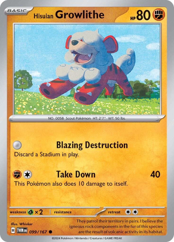 Hisuian Growlithe (099/167) [Scarlet & Violet: Twilight Masquerade] | L.A. Mood Comics and Games