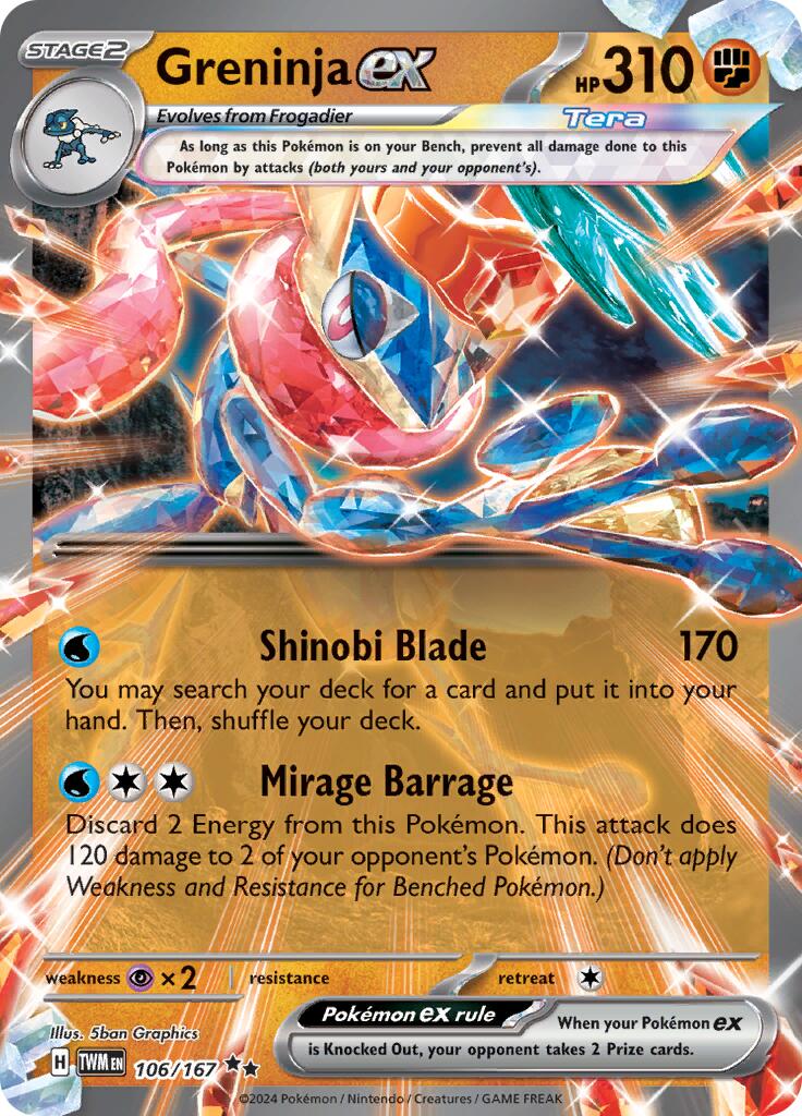 Greninja ex (106/167) [Scarlet & Violet: Twilight Masquerade] | L.A. Mood Comics and Games