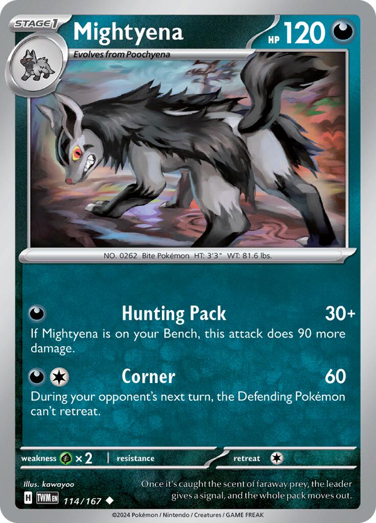 Mightyena (114/167) [Scarlet & Violet: Twilight Masquerade] | L.A. Mood Comics and Games
