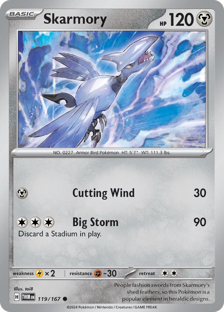 Skarmory (119/167) [Scarlet & Violet: Twilight Masquerade] | L.A. Mood Comics and Games