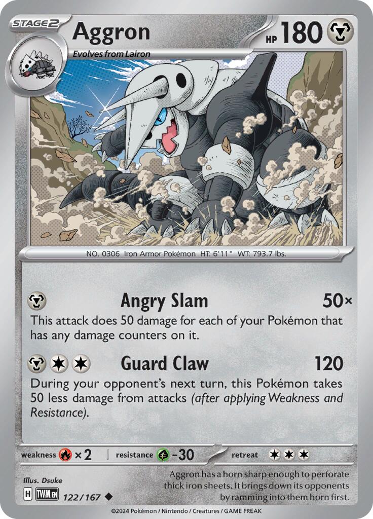 Aggron (122/167) [Scarlet & Violet: Twilight Masquerade] | L.A. Mood Comics and Games
