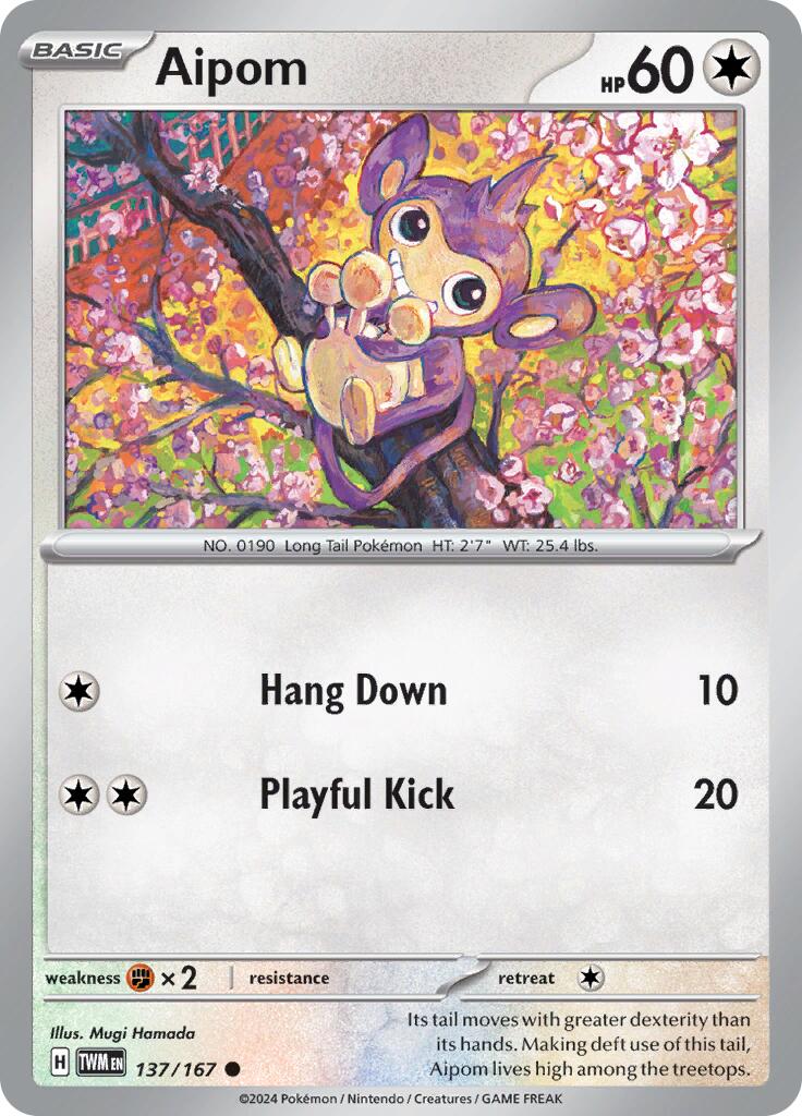 Aipom (137/167) [Scarlet & Violet: Twilight Masquerade] | L.A. Mood Comics and Games