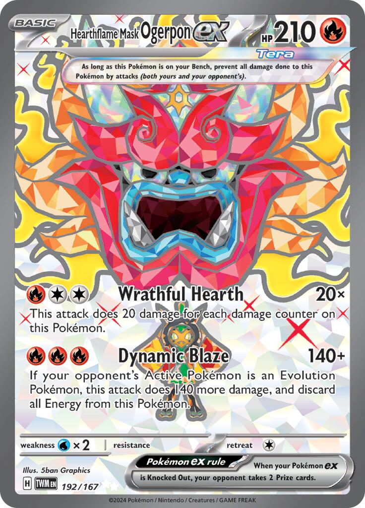 Hearthflame Mask Ogerpon ex (192/167) [Scarlet & Violet: Twilight Masquerade] | L.A. Mood Comics and Games