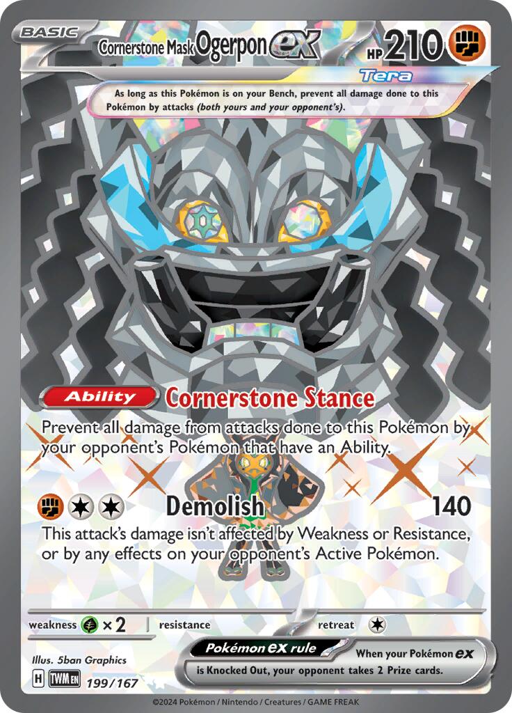 Cornerstone Mask Ogerpon ex (199/167) [Scarlet & Violet: Twilight Masquerade] | L.A. Mood Comics and Games