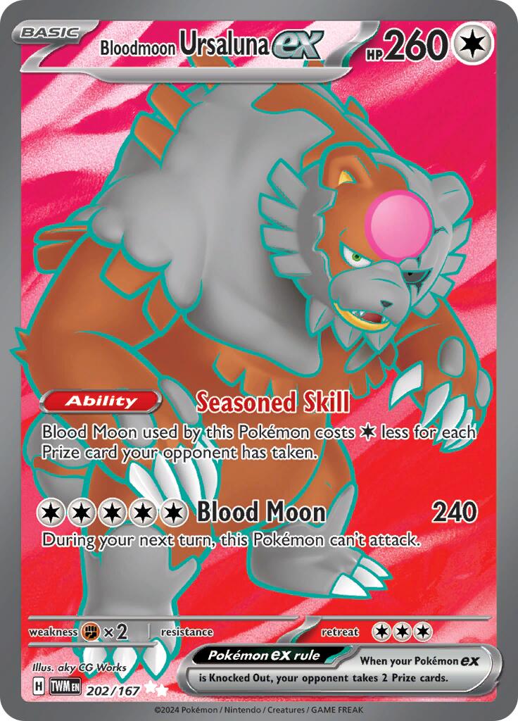 Bloodmoon Ursaluna ex (202/167) [Scarlet & Violet: Twilight Masquerade] | L.A. Mood Comics and Games