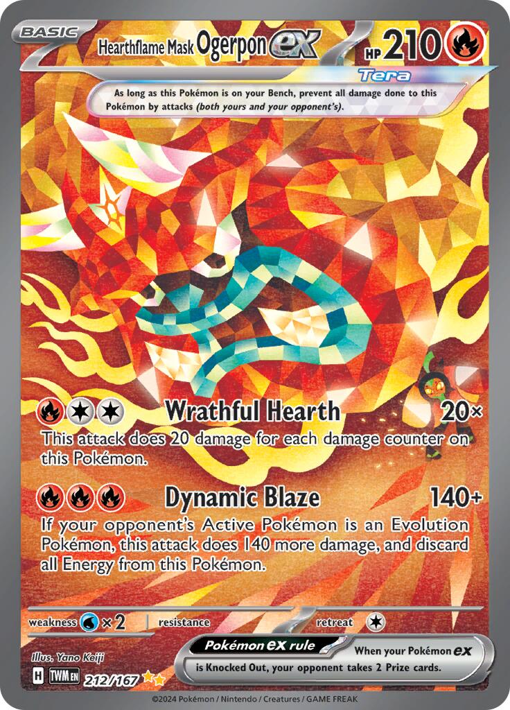 Hearthflame Mask Ogerpon ex (212/167) [Scarlet & Violet: Twilight Masquerade] | L.A. Mood Comics and Games