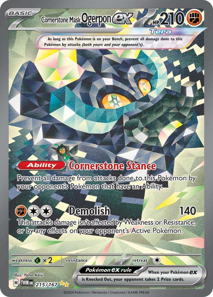 Cornerstone Mask Ogerpon ex (215/167) [Scarlet & Violet: Twilight Masquerade] | L.A. Mood Comics and Games