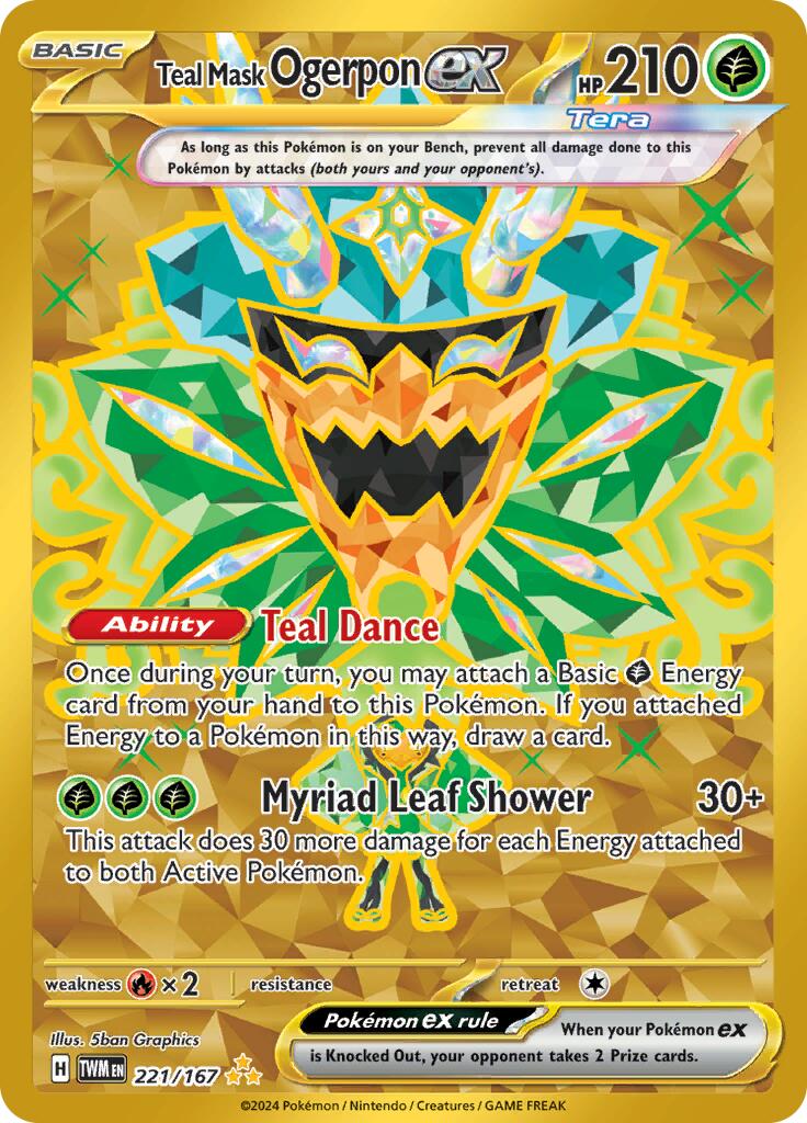 Teal Mask Ogerpon ex (221/167) [Scarlet & Violet: Twilight Masquerade] | L.A. Mood Comics and Games