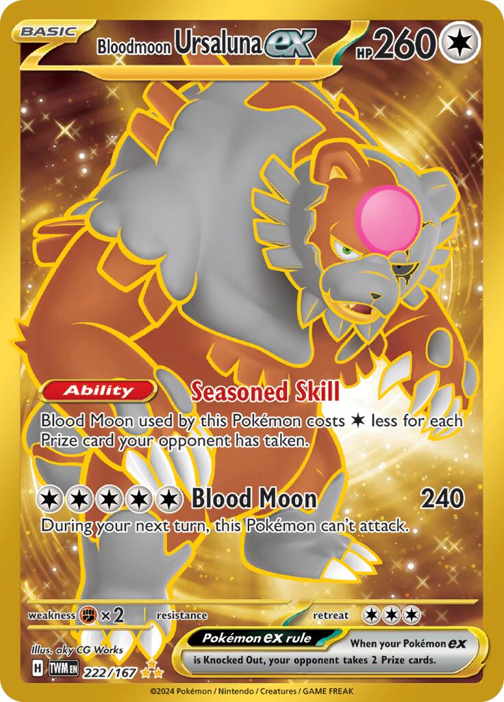 Bloodmoon Ursaluna ex (222/167) [Scarlet & Violet: Twilight Masquerade] | L.A. Mood Comics and Games