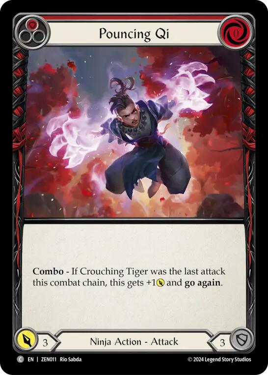 Pouncing Qi (Red) [ZEN011] (Part the Mistveil Zen Blitz Deck) | L.A. Mood Comics and Games
