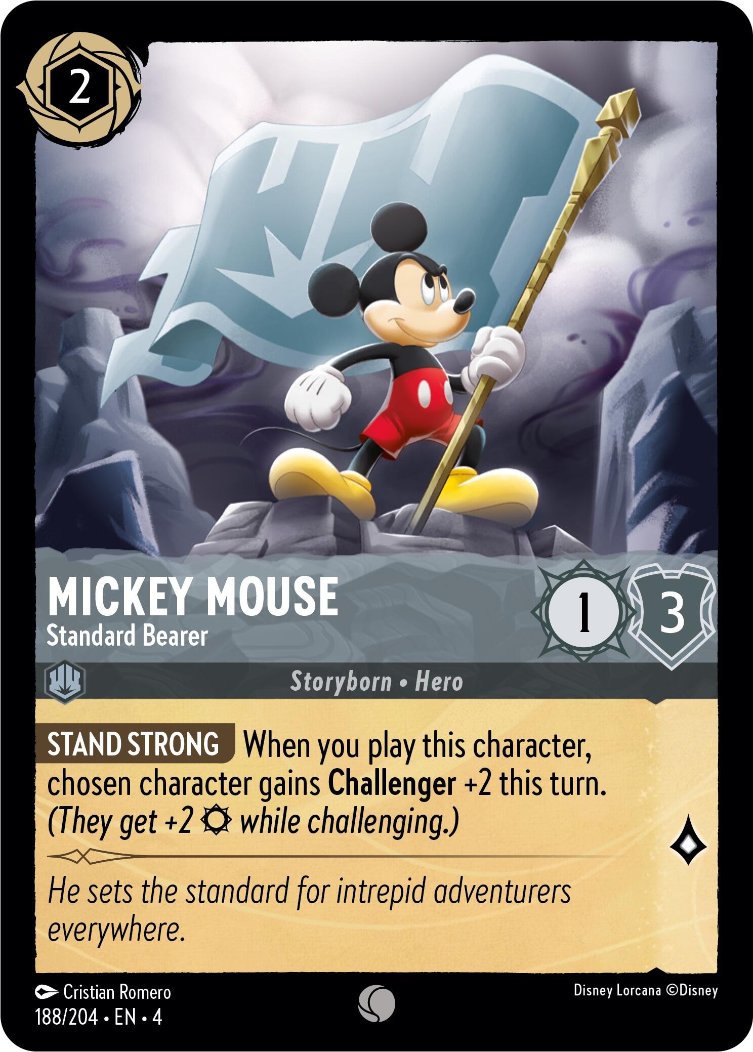 Mickey Mouse - Standard Bearer (188/204) [Ursula's Return] | L.A. Mood Comics and Games