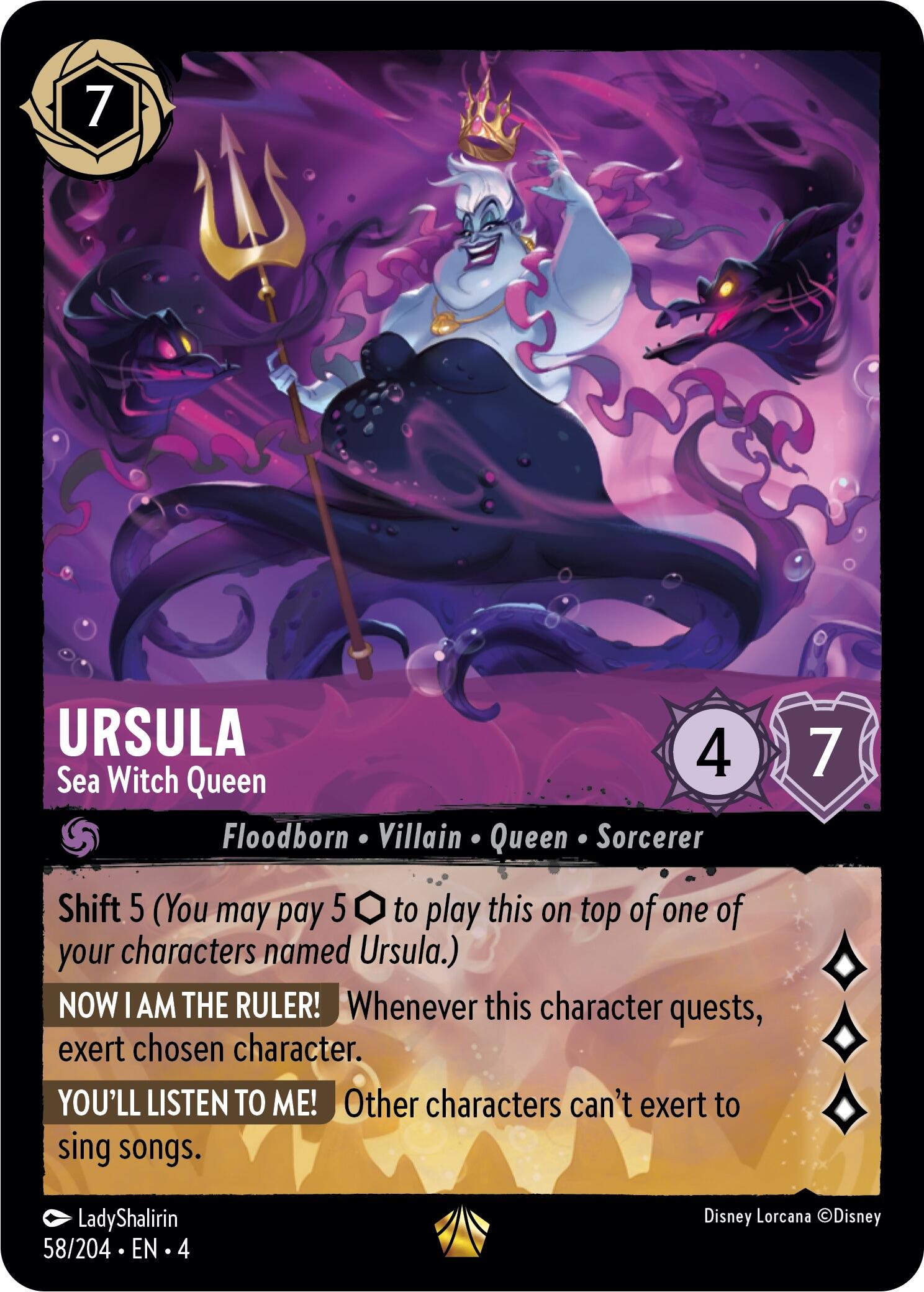 Ursula - Sea Witch Queen (58/204) [Ursula's Return] | L.A. Mood Comics and Games