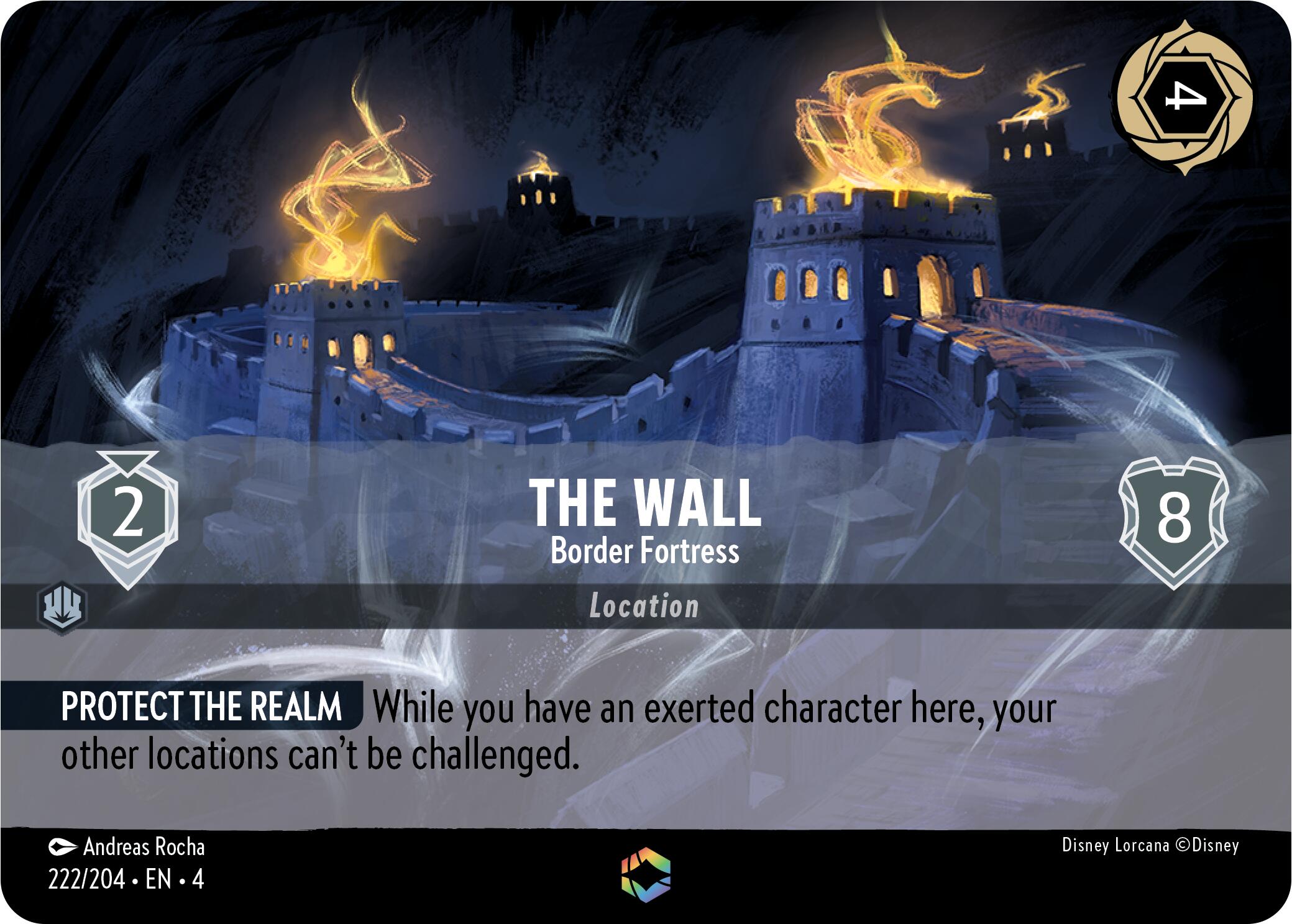 The Wall - Border Fortress (Enchanted) (222/204) [Ursula's Return] | L.A. Mood Comics and Games