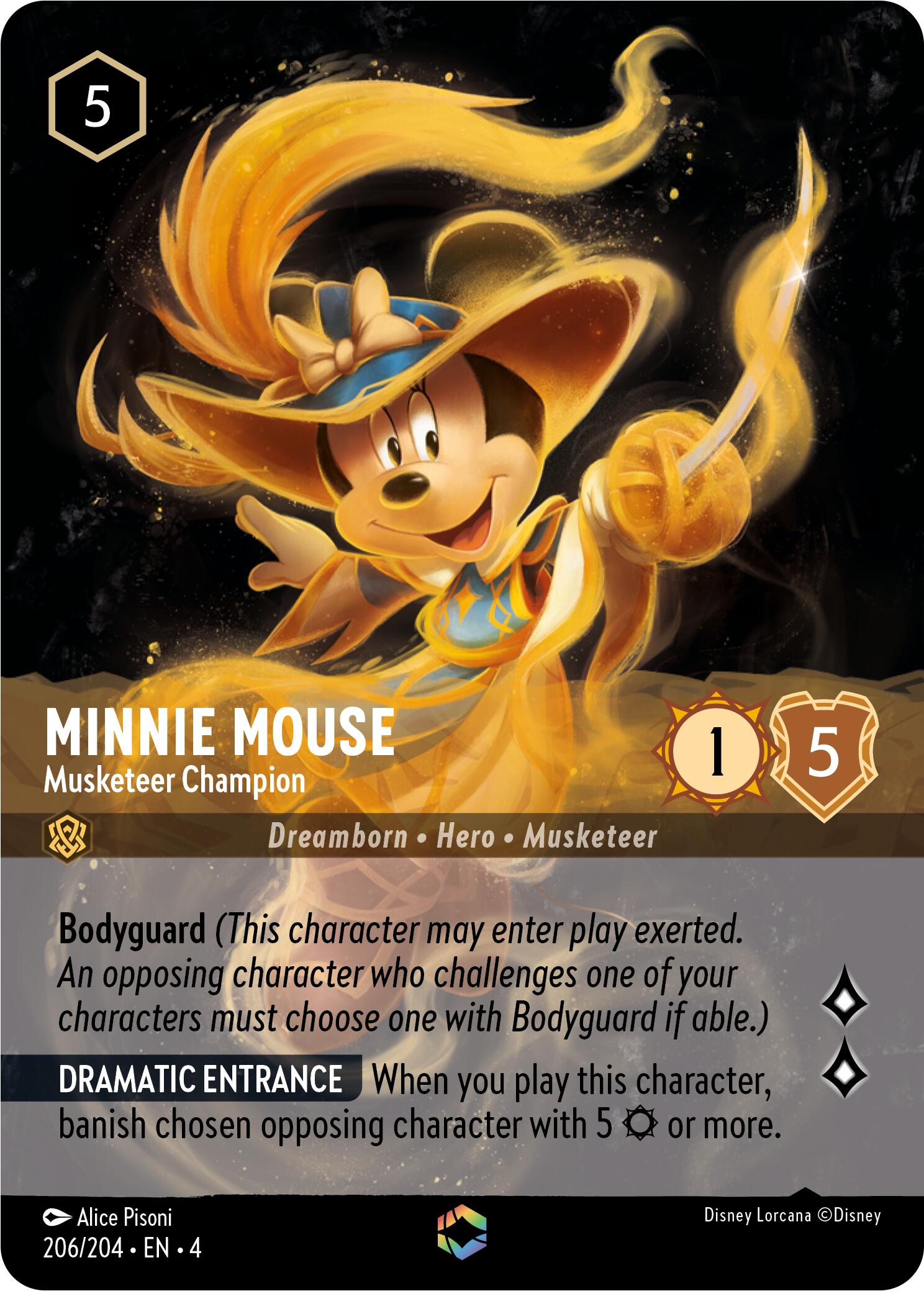 Minnie Mouse - Musketeer Champion (Enchanted) (206/204) [Ursula's Return] | L.A. Mood Comics and Games