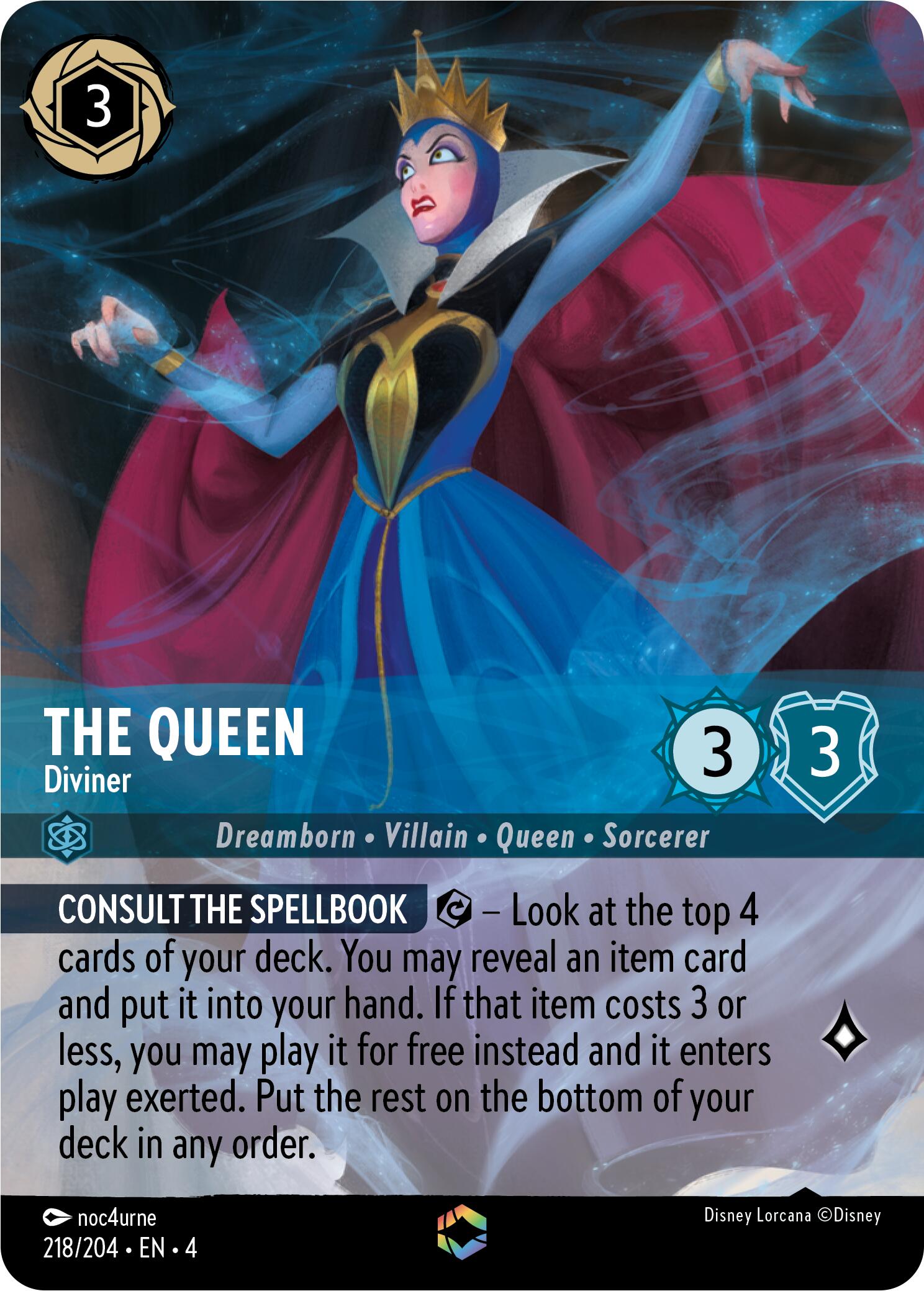 The Queen - Diviner (Enchanted) (218/204) [Ursula's Return] | L.A. Mood Comics and Games