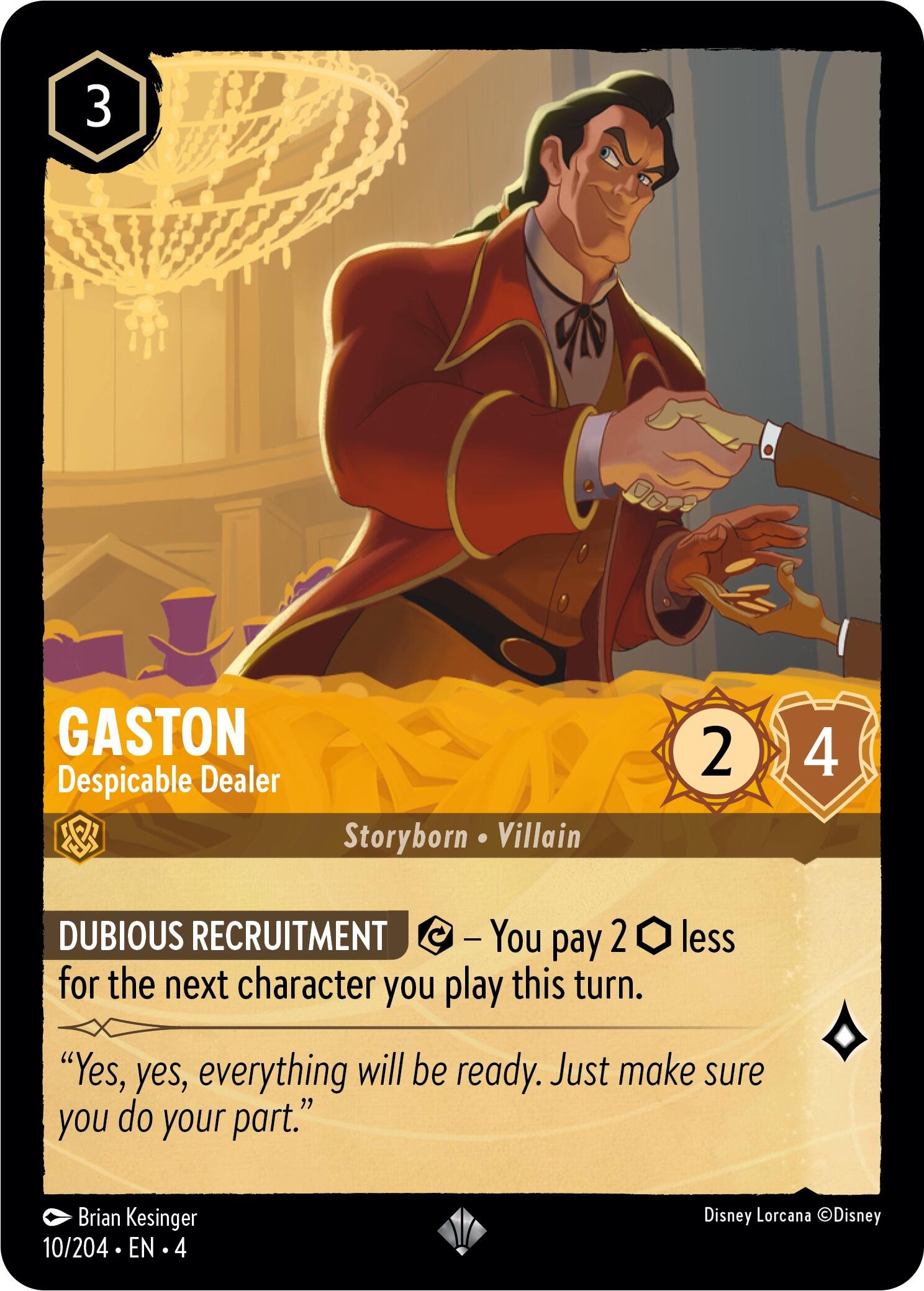 Gaston - Despicable Dealer (10/204) [Ursula's Return] | L.A. Mood Comics and Games