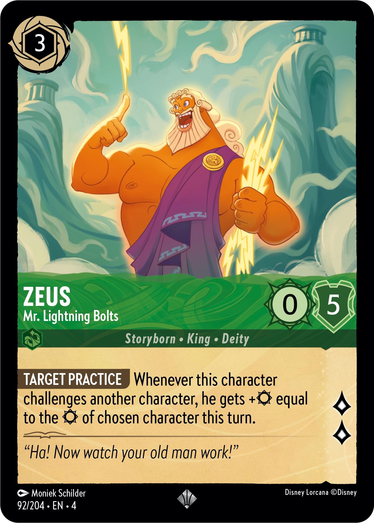 Zeus - Mr. Lightning Bolts (92/204) [Ursula's Return] | L.A. Mood Comics and Games