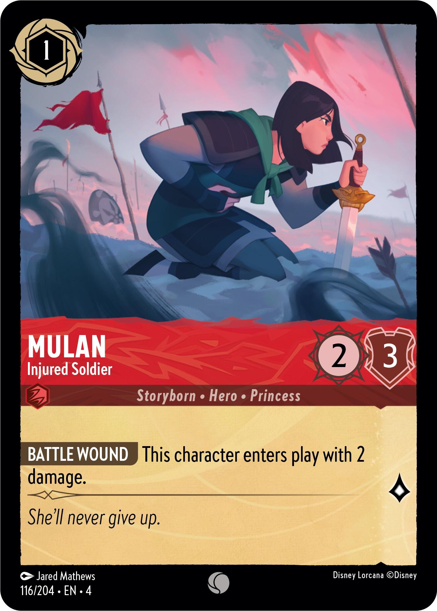 Mulan - Injured Soldier (116/204) [Ursula's Return] | L.A. Mood Comics and Games