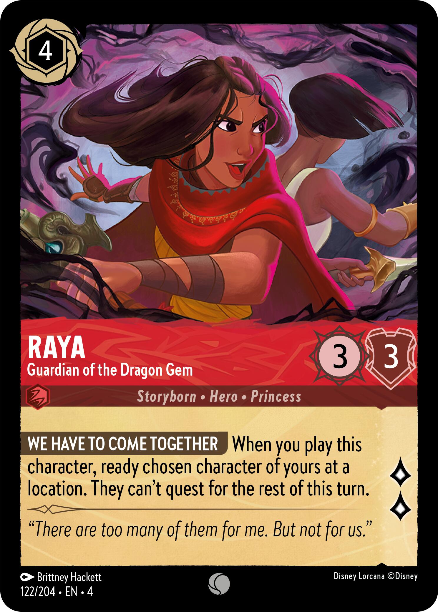 Raya - Guardian of the Dragon Gem (122/204) [Ursula's Return] | L.A. Mood Comics and Games