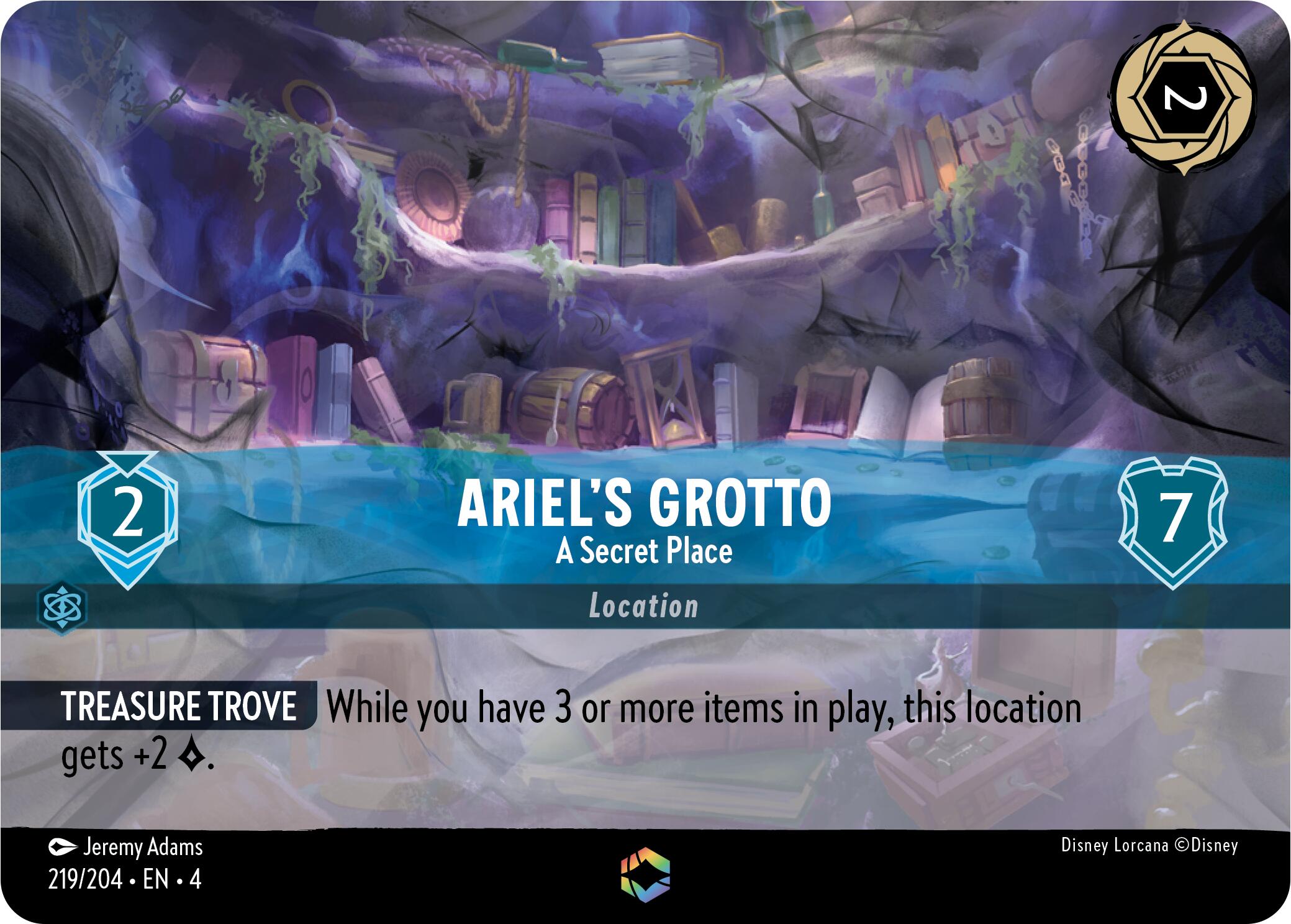 Ariel's Grotto - A Secret Place (Enchanted) (219/204) [Ursula's Return] | L.A. Mood Comics and Games