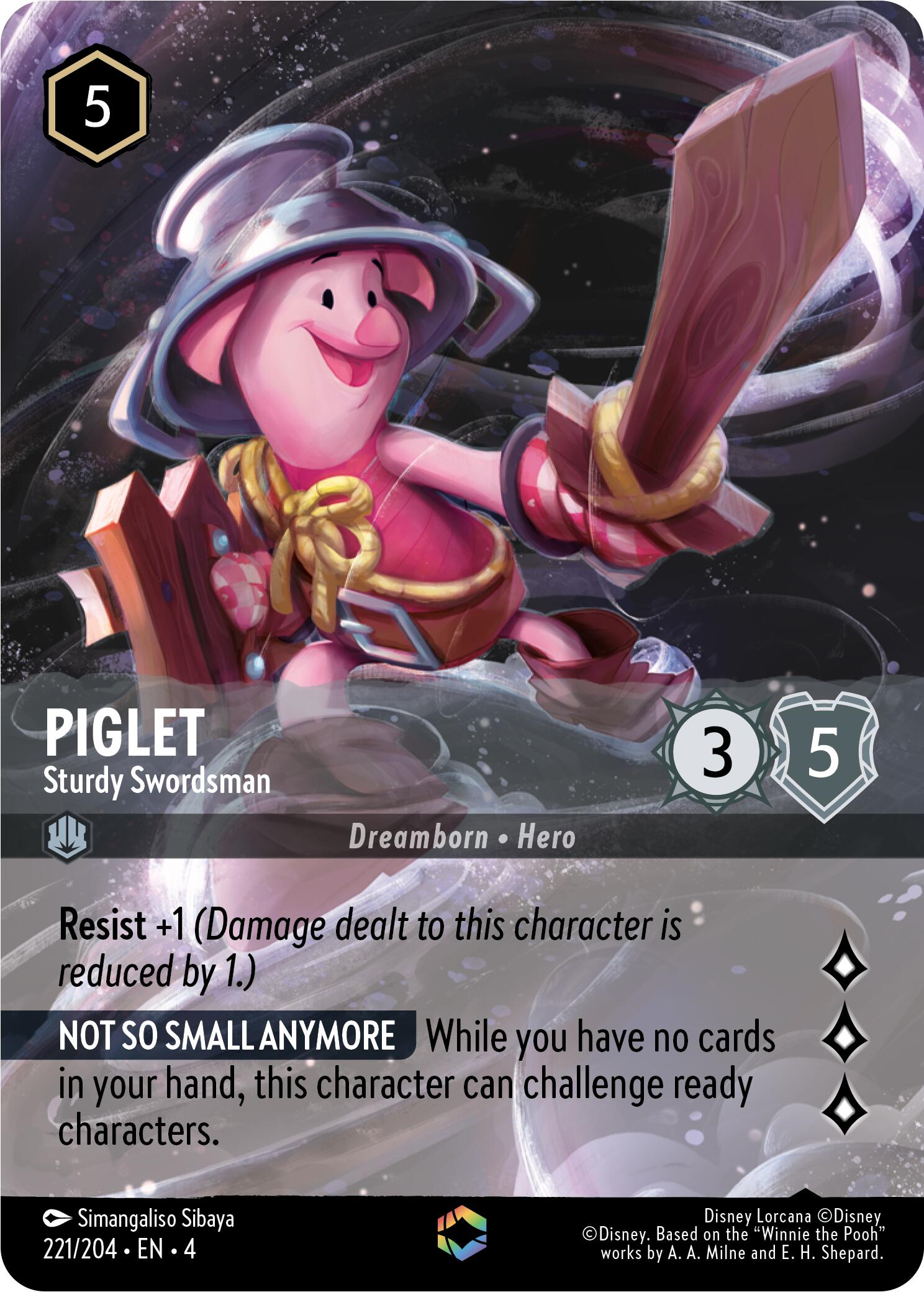Piglet - Sturdy Swordsman (Enchanted) (221/204) [Ursula's Return] | L.A. Mood Comics and Games
