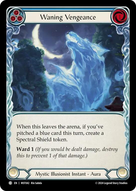 Waning Vengeance (Blue) [MST042] (Part the Mistveil)  Rainbow Foil | L.A. Mood Comics and Games