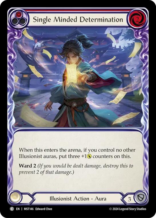 Single Minded Determination (Red) [MST146] (Part the Mistveil)  Rainbow Foil | L.A. Mood Comics and Games
