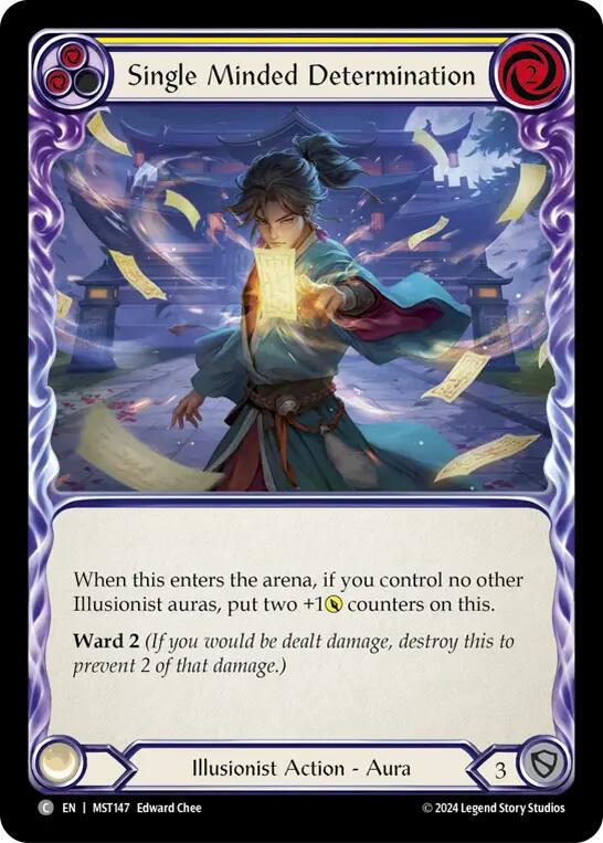 Single Minded Determination (Yellow) [MST147] (Part the Mistveil)  Rainbow Foil | L.A. Mood Comics and Games