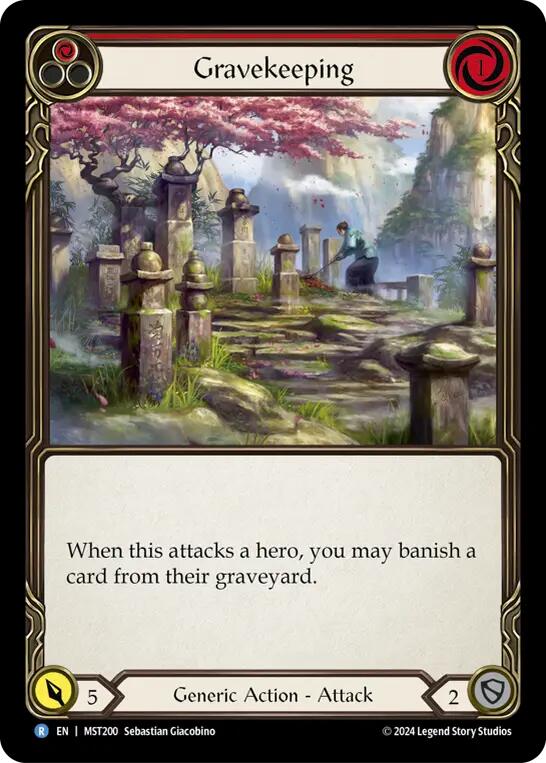 Gravekeeping (Red) [MST200] (Part the Mistveil)  Rainbow Foil | L.A. Mood Comics and Games