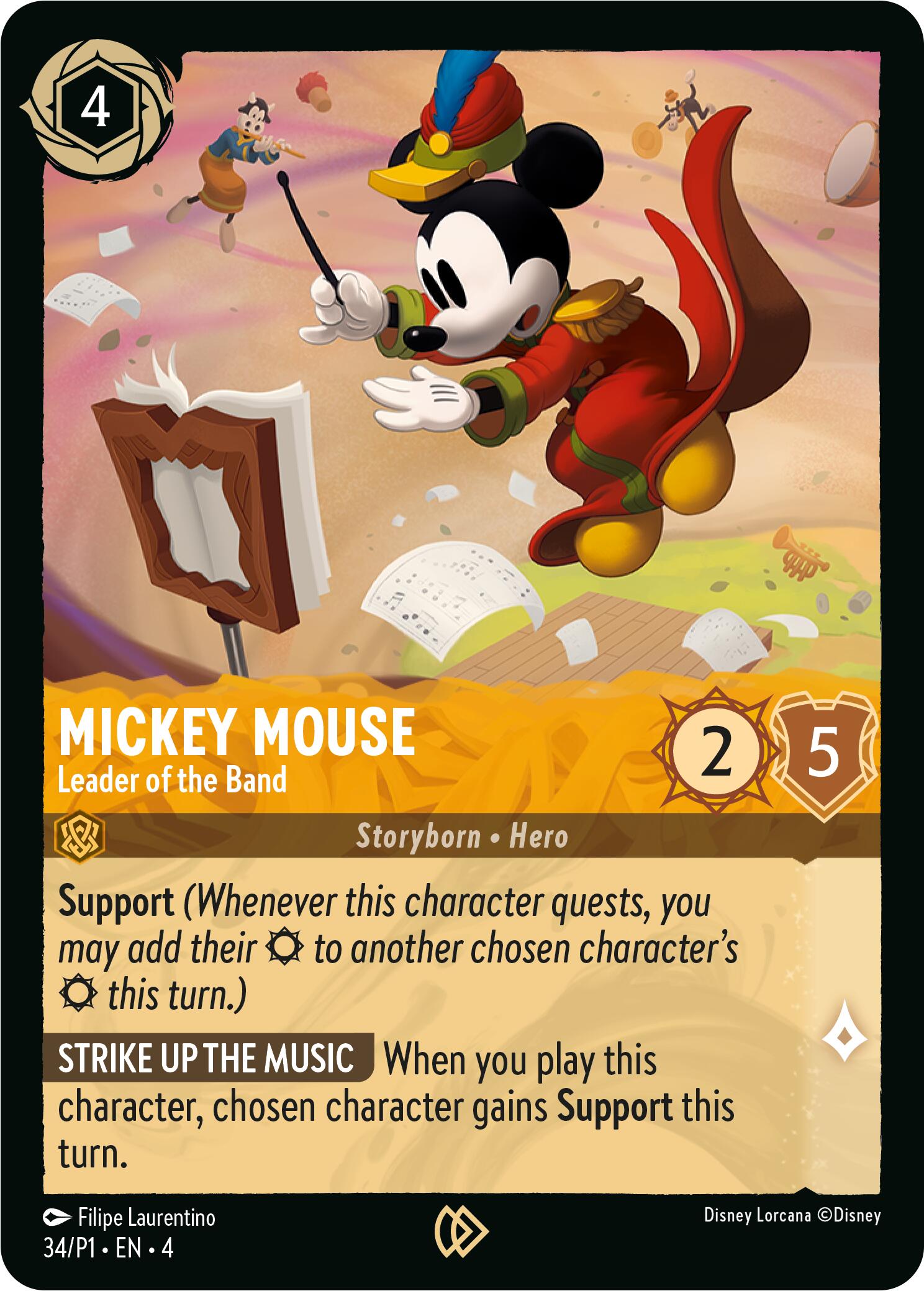 Mickey Mouse - Leader of the Band (34) [Promo Cards] | L.A. Mood Comics and Games