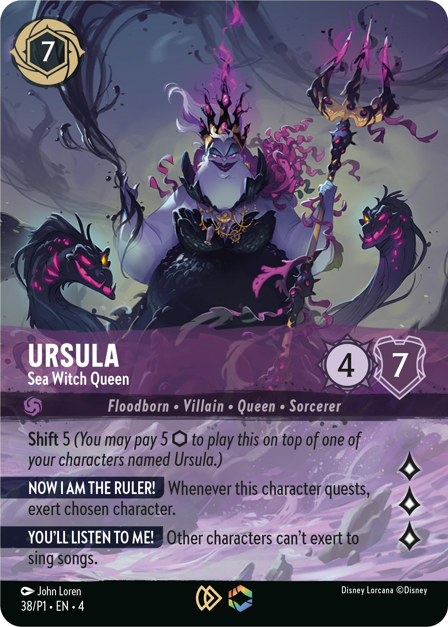 Ursula - Sea Witch Queen (Store Championship) (38) [Promo Cards] | L.A. Mood Comics and Games
