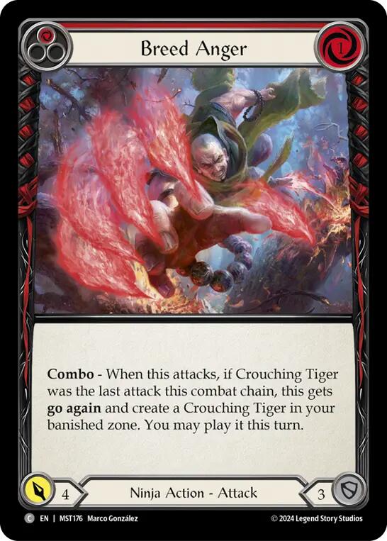 Breed Anger (Red) [MST176] (Part the Mistveil)  Rainbow Foil | L.A. Mood Comics and Games