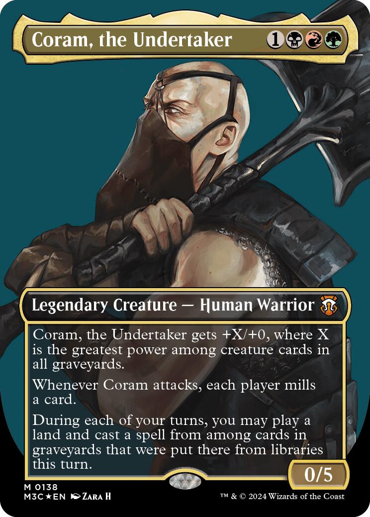Coram, the Undertaker (Borderless) (Ripple Foil) [Modern Horizons 3 Commander] | L.A. Mood Comics and Games