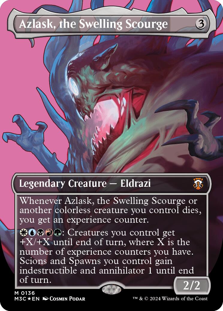 Azlask, the Swelling Scourge (Borderless) (Ripple Foil) [Modern Horizons 3 Commander] | L.A. Mood Comics and Games