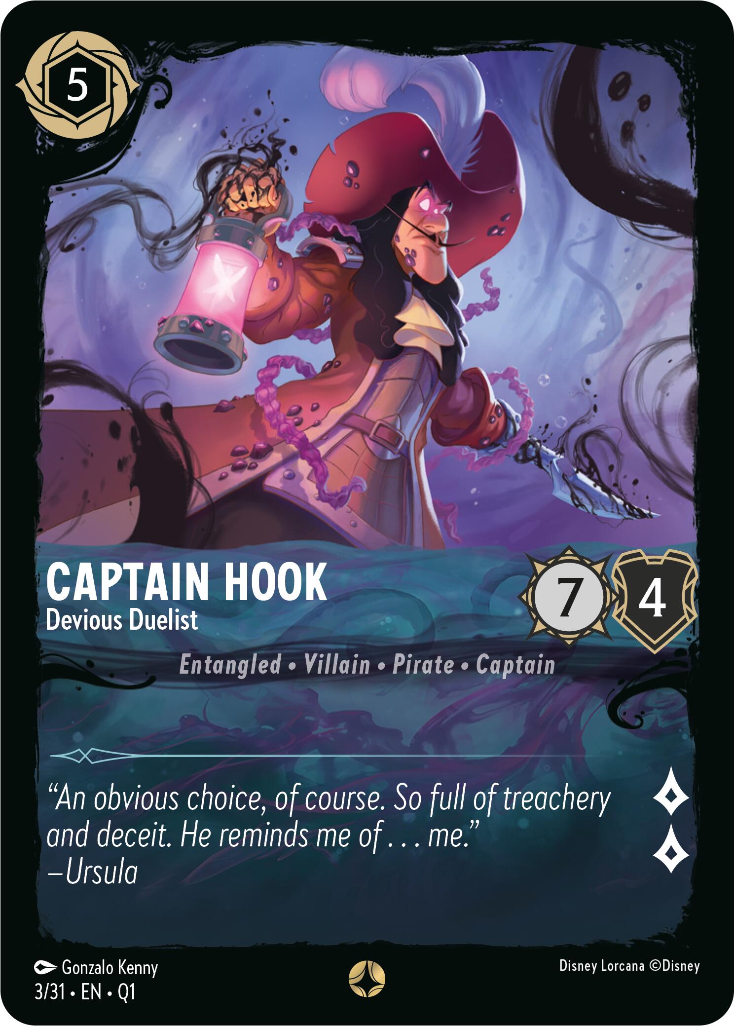 Captain Hook - Devious Duelist (3/31) [Illumineer's Quest: Deep Trouble] | L.A. Mood Comics and Games