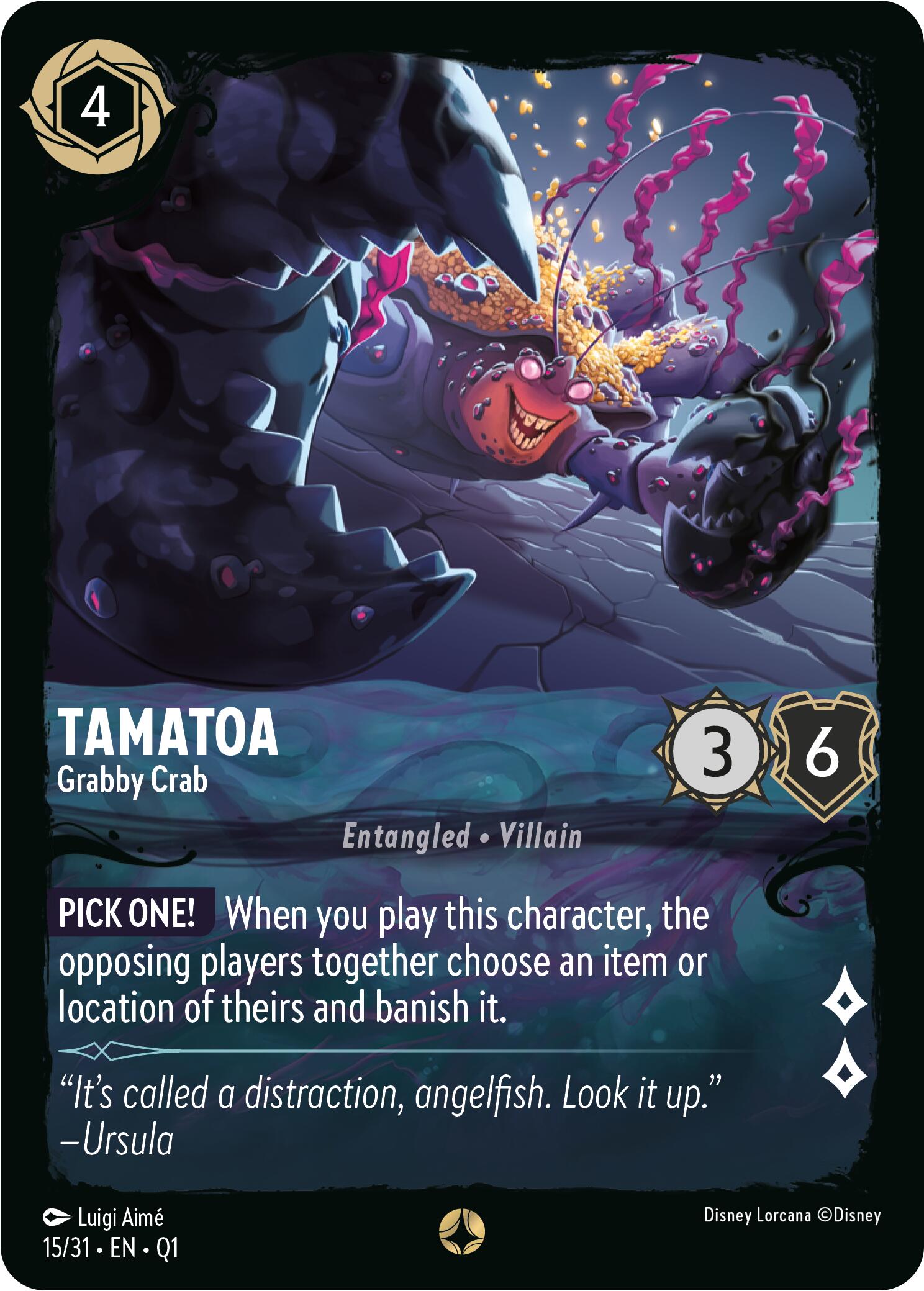 Tamatoa - Grabby Crab (15/31) [Illumineer's Quest: Deep Trouble] | L.A. Mood Comics and Games