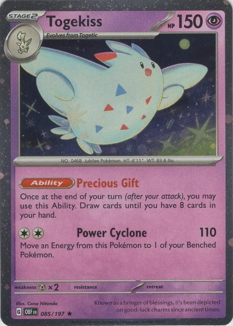 Togekiss (085/197) (Cosmos Holo) [Scarlet & Violet: Obsidian Flames] | L.A. Mood Comics and Games